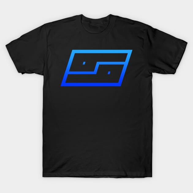 Cancer Blue Gradient Outline T-Shirt by MOULE